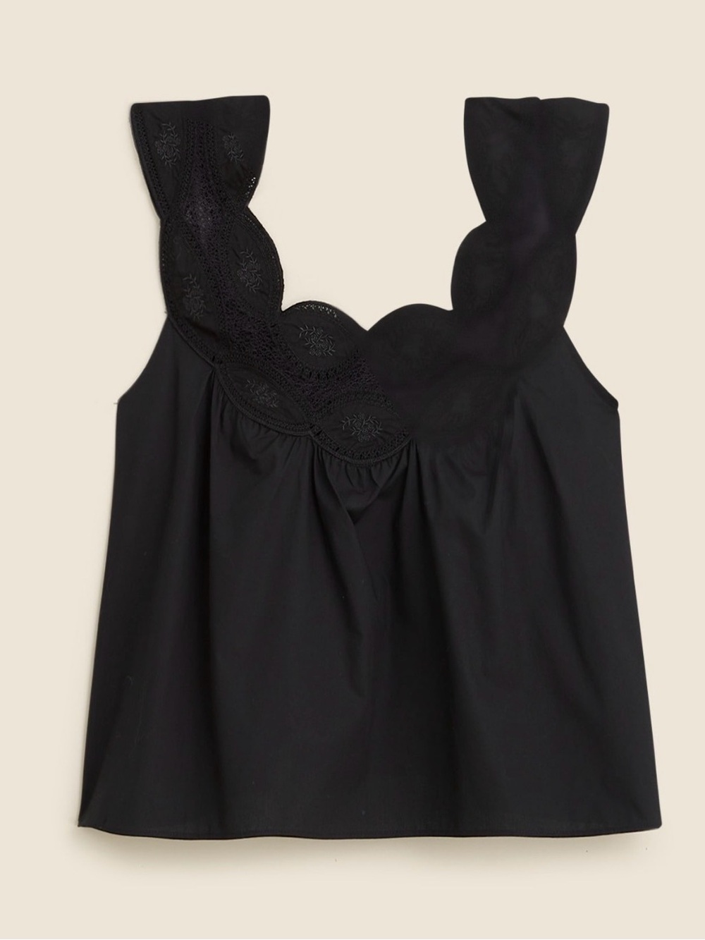 J. Crew swingy lace crop top, size medium - Picture 2 of 6
